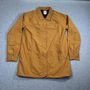 Vans Thanks Coach Womens Small Mustard Snap Up Lightweight Jacket Button Up